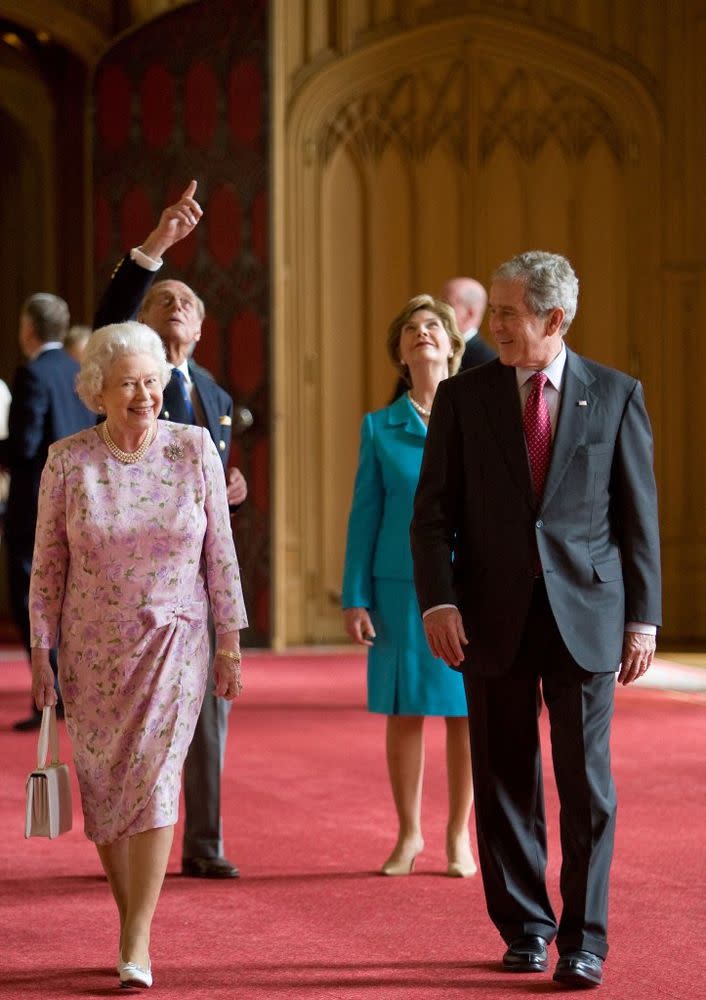 Queen Elizabeth, Prince Philip, First Lady Laura Bush and President George W. Bush | Tim Graham/Getty