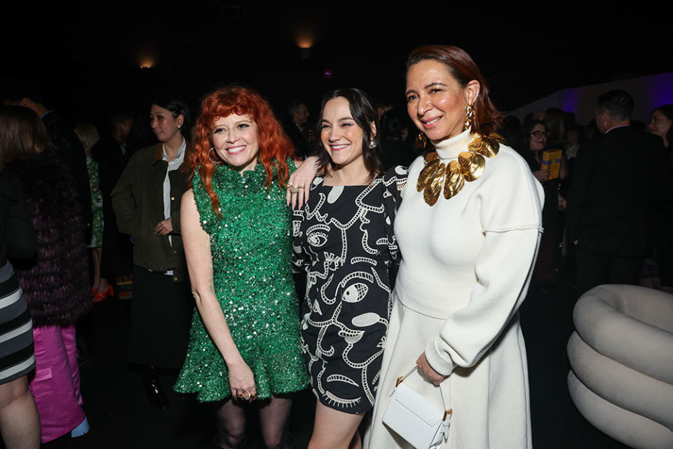 Natasha Lyonne, Cirocco Dunlap and Maya Rudolph attend the after party for the premiere for Prime Video's "The Second Best Hospital in the Galaxy" at Culver Theater on February 20, 2024 in Culver City, California.