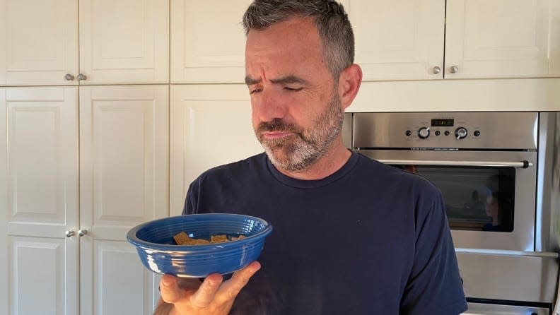 Fact: Cereal doesn't taste as good when the bowl it's served in makes it look like you're being treated to dog kibble.