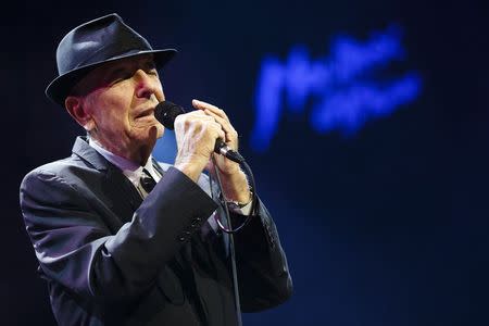 Canadian singer-songwriter Leonard Cohen performs during the first night of the 47th Montreux Jazz Festival in this July 4, 2013 file photo. REUTERS/Valentin Flauraud/Files