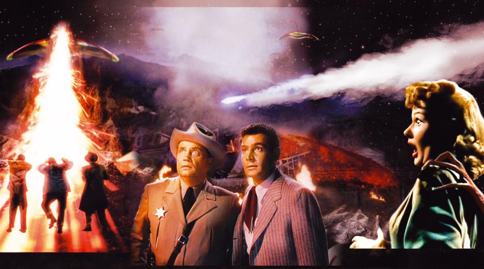 "Kampf der Welten" (1953) gilt heute nicht nur als Vater aller Science-Fiction-Filme: Das Meisterwerk von Regisseur Byron Haskin spielte auch genial mit den damaligen Ängsten der Menschen: Der Weltraum war in den 50-ern tatsächlich noch völlig unbekanntes Neuland. Wer konnte schon wissen, ob da draußen nicht wirklich bösartige Aliens lauern, die den Planeten Erde vernichten wollen? (Bild: Paramount)