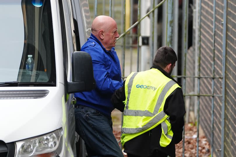 Neil Foden arriving at Mold Crown Court, where he is accused of multiple child sex offences.