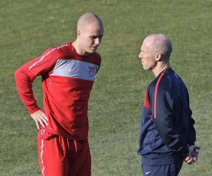 Michael Bradley played for his dad Bob in the 2010 World Cup in South Africa. (AP Photo)