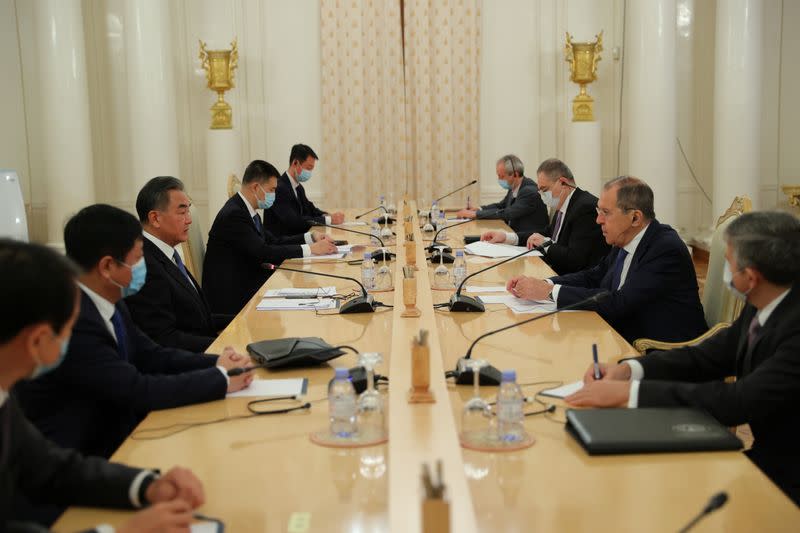 Russia's Foreign Minister Lavrov and China's State Councilor Wang meet in Moscow