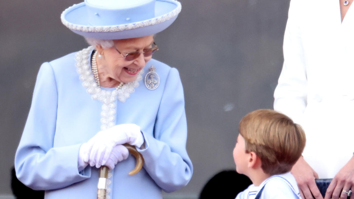  Prince Louis and Queen Elizabeth II 