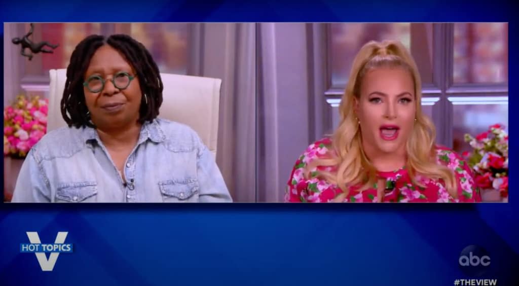 (Youtube screenshot: Whoopi Goldberg and Meghan McCain)<br>