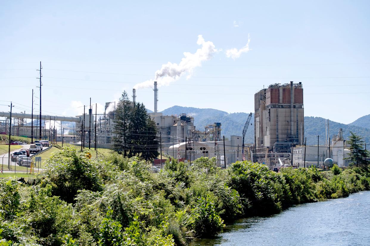 Evergreen Packaging, or the Canton Paper Mill, in Canton is seen from Blackwell Drive on Sept. 21, 2020. 