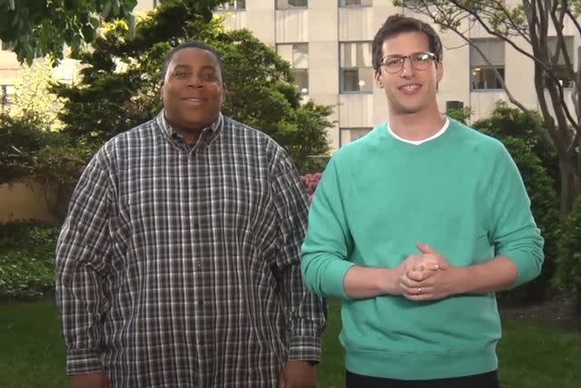 <p>Saturday Night Live</p> Kenan Thompson and Andy Samberg in a 2014 'SNL' promo