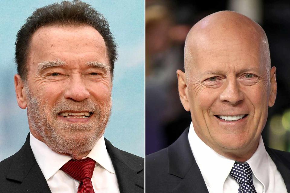 <p>Albert L. Ortega/Getty, Mike Marsland/ Mike Marsland/WireImage</p> Arnold Schwarzenegger, Bruce Willis