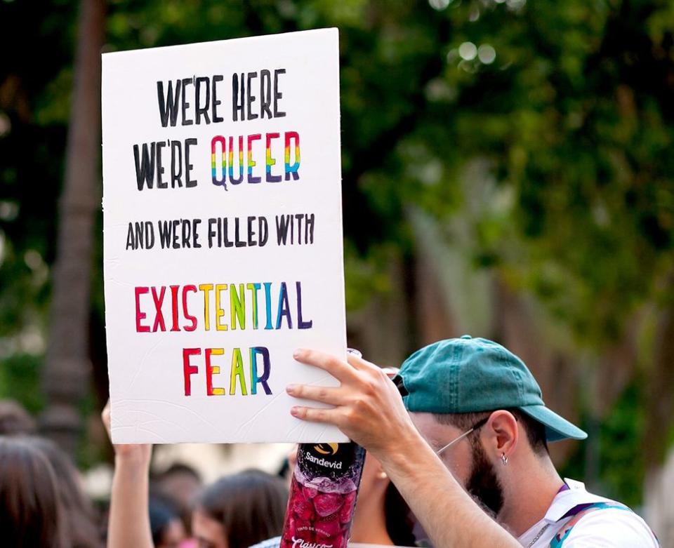 GLSEN Day of No Silence Essay activists here queer fear sign