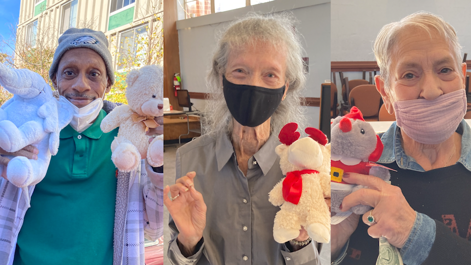 Gallagher takes her donated stuffed animals to senior living facilities and homes for veterans and retired nuns.  / Credit: Patricia Gallagher