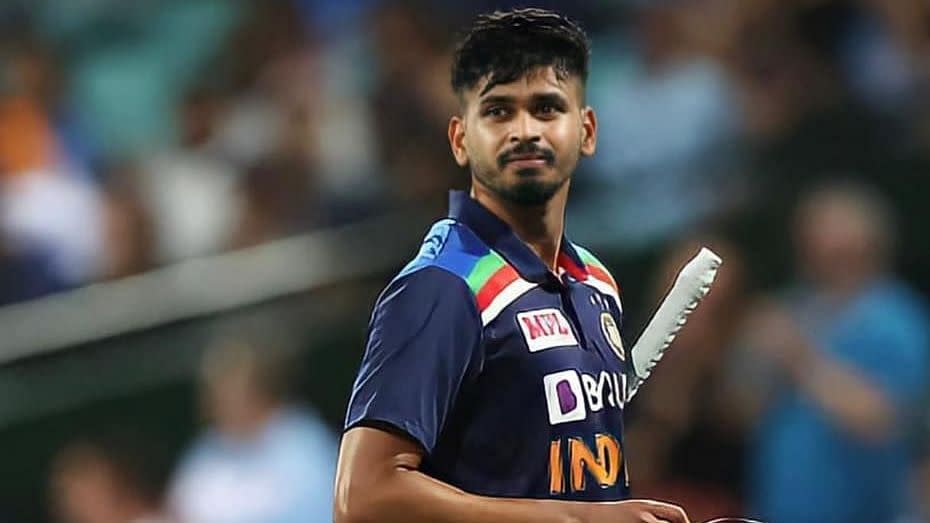 Shreyas Iyer walking back to the pavilion after being dismissed in Sydney. 