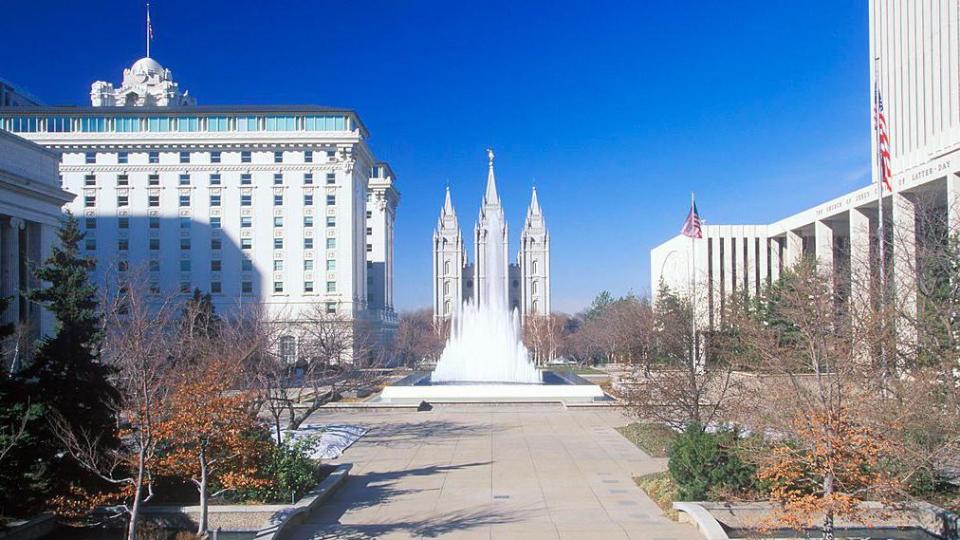 Templo mormón en Salt Lake City. 