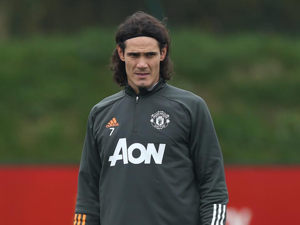 Manchester United striker Edinson Cavani (Manchester United via Getty Imag)