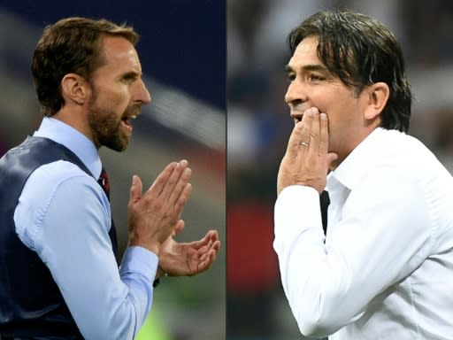 England coach Gareth Southgate (left) is going head to head with Zlatko Dalic in the World Cup semi-finals