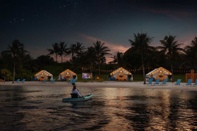 <p>Courtesy of Atlantis Paradise Island</p> Kayaking around Dolphin Cay at the Bahamas’ Atlantis Paradise Island.