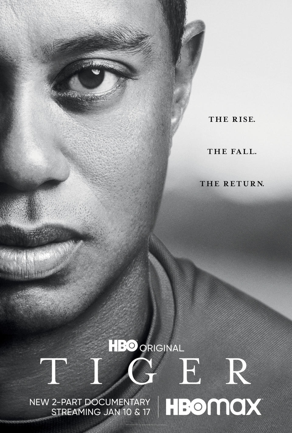 This image released by HBO shows art for "Tiger," a two part documentary about golfer Tiger Woods premiering Jan. 10. (HBO via AP)