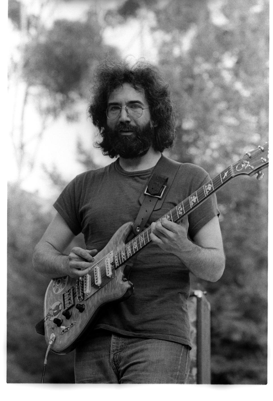 The Jerry Garcia Band is pictured performing at the Santa Barbara County Bowl on Oct. 13, 1974. "GarciaLive Volume 18: November 2nd, 1974 Keystone Berkeley" was released on June 10 via Round Records