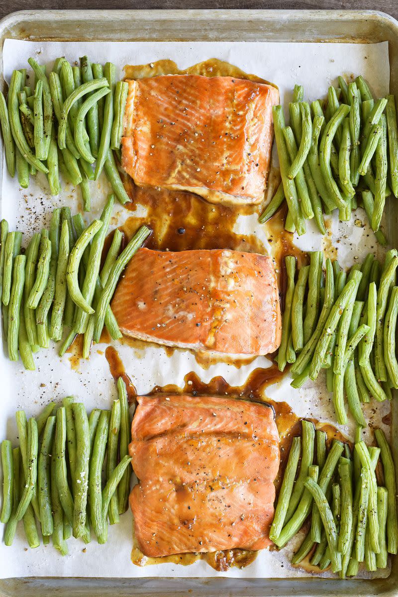 Teriyaki Salmon With Green Beans