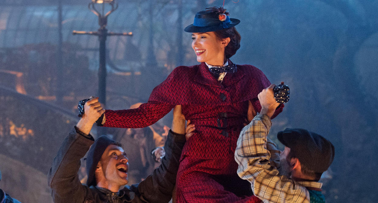 Emily Blunt is Mary Poppins in <i>Mary Poppins Returns</i> (Disney)