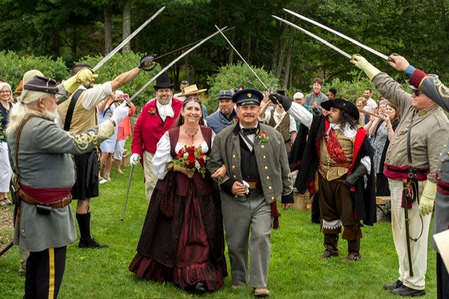 Betty and Mike Flye's Civil War period wedding in 2017