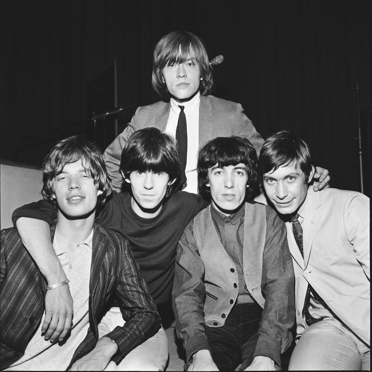 The Rolling Stones circa 1964: Mick Jagger, Keith Richards, Brian Jones, Bill Wyman, Charlie Watts. (Stanley Bielecki/ASP/Getty Images)