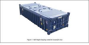 Half height shipping container (example only)