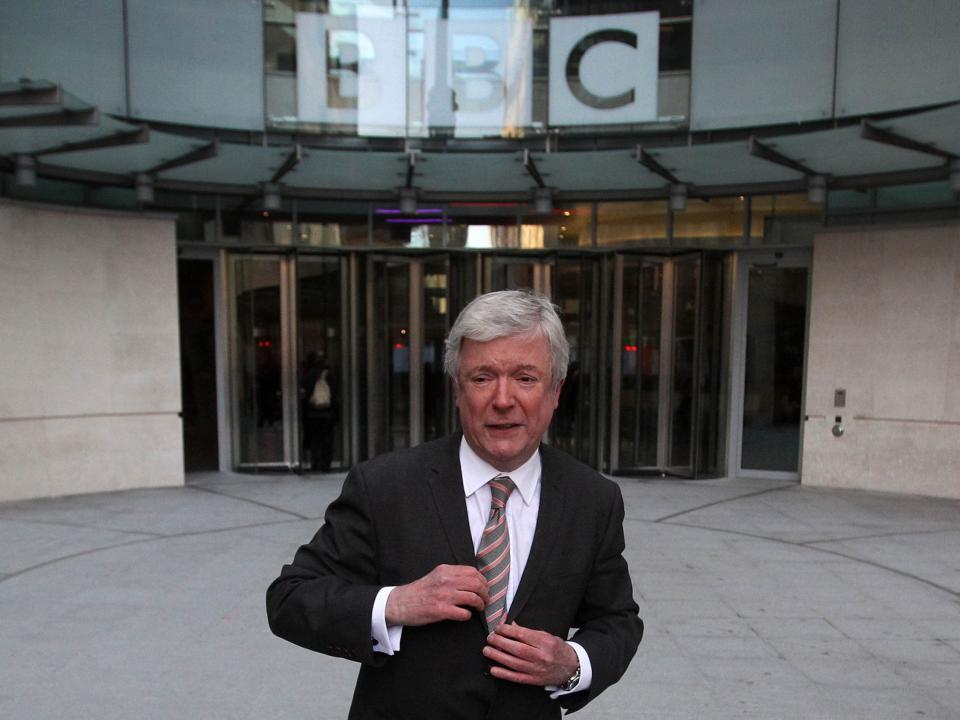 BBC Director General Tony Hall arrives at BBC Broadcasting House in London: PA