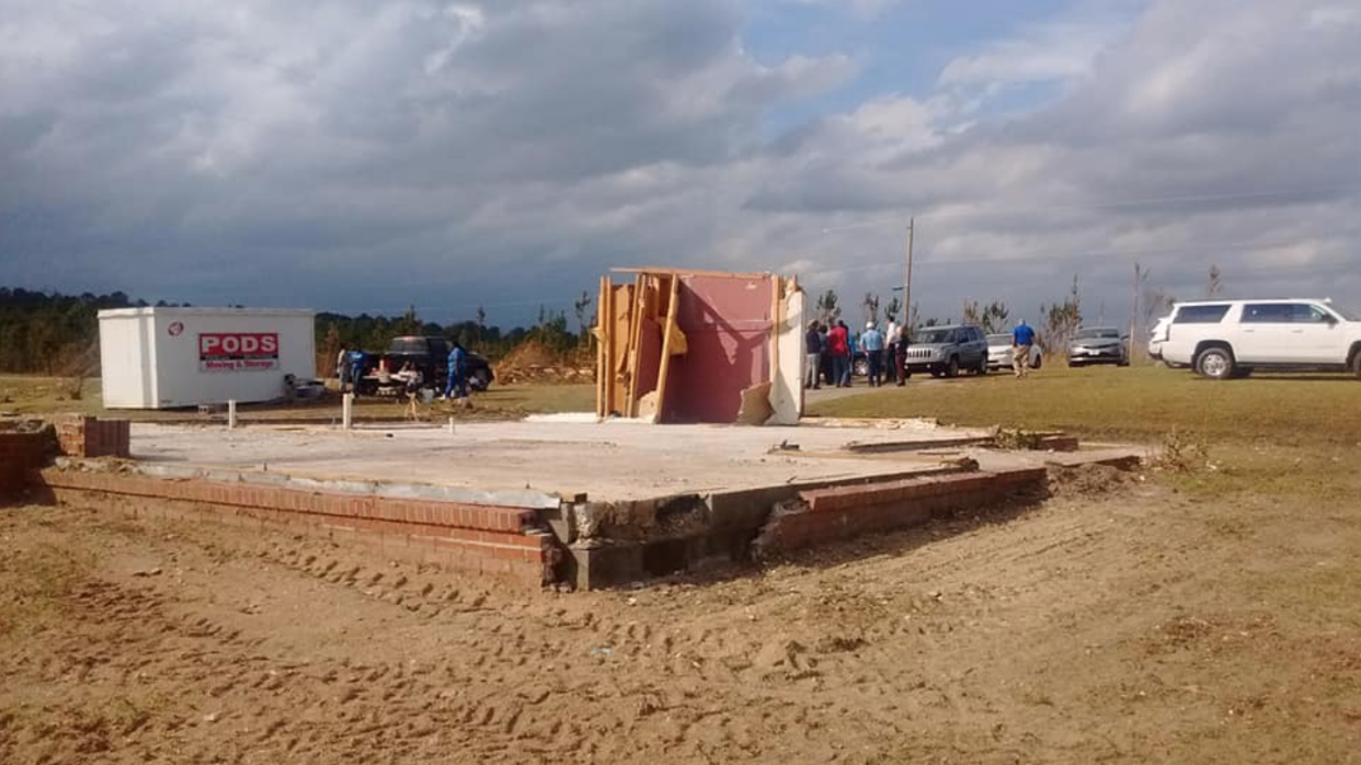 After an E4-tornado, a Chaplain working with a rapid response team was shocked to see the remains of one family’s home. (Photo: Facebook)