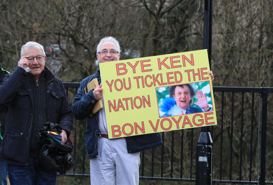 Sir Ken Dodd is laid to rest in Liverpool. (PA)