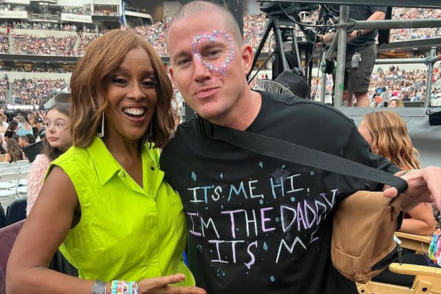 <p>gayleking/Instagram</p> Gayle King and Channing Tatum attend Taylor Swift's Eras Tour