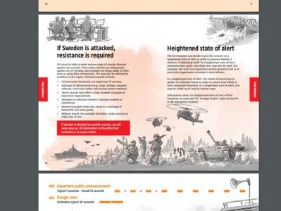 A leaflet issued by Sweden's government to its citizens with the advisory for crisis of conflict situations is seen in this screenshot obtained by Reuters May 21, 2018. Government of Sweden/Handout via REUTERS