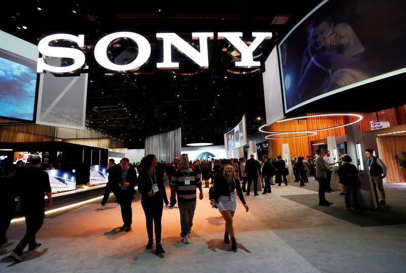 FILE PHOTO: A view of the Sony booth during the 2020 CES in Las Vegas