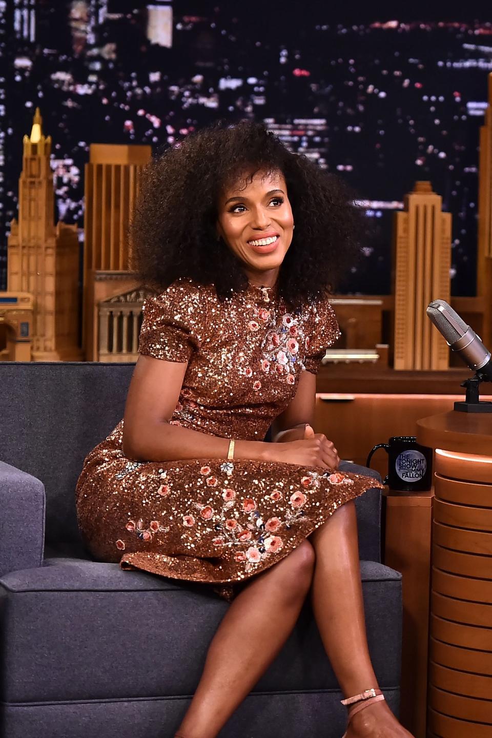 From Good Morning American to The Tonight Show, Kerry Washington took on New York City with four scene-stealing look changes.