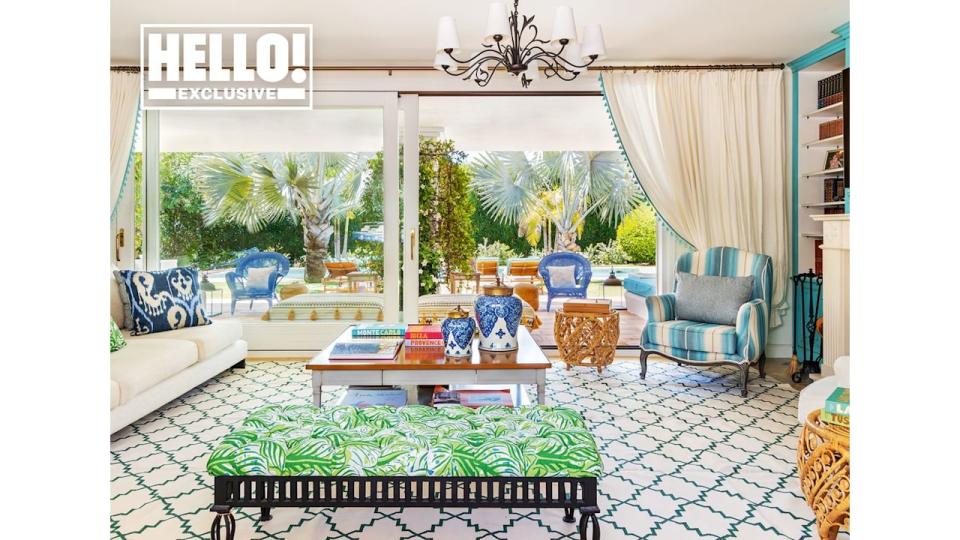 Veronica Schmidt's Marbella home's living room 