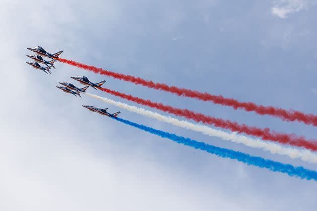 <p>La Patrouille de France a rendu hommage à Tom Cruise et son personnage Pete «Maverick» Mitchell. </p>