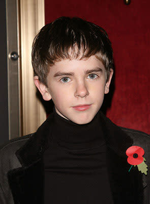 Freddie Highmore at the New York City premiere of Warner Bros. Pictures' August Rush