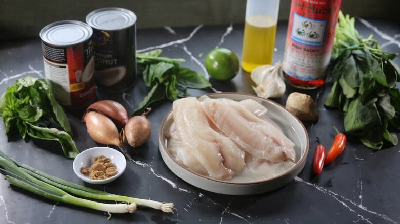 coconut-poached tilapia ingredients