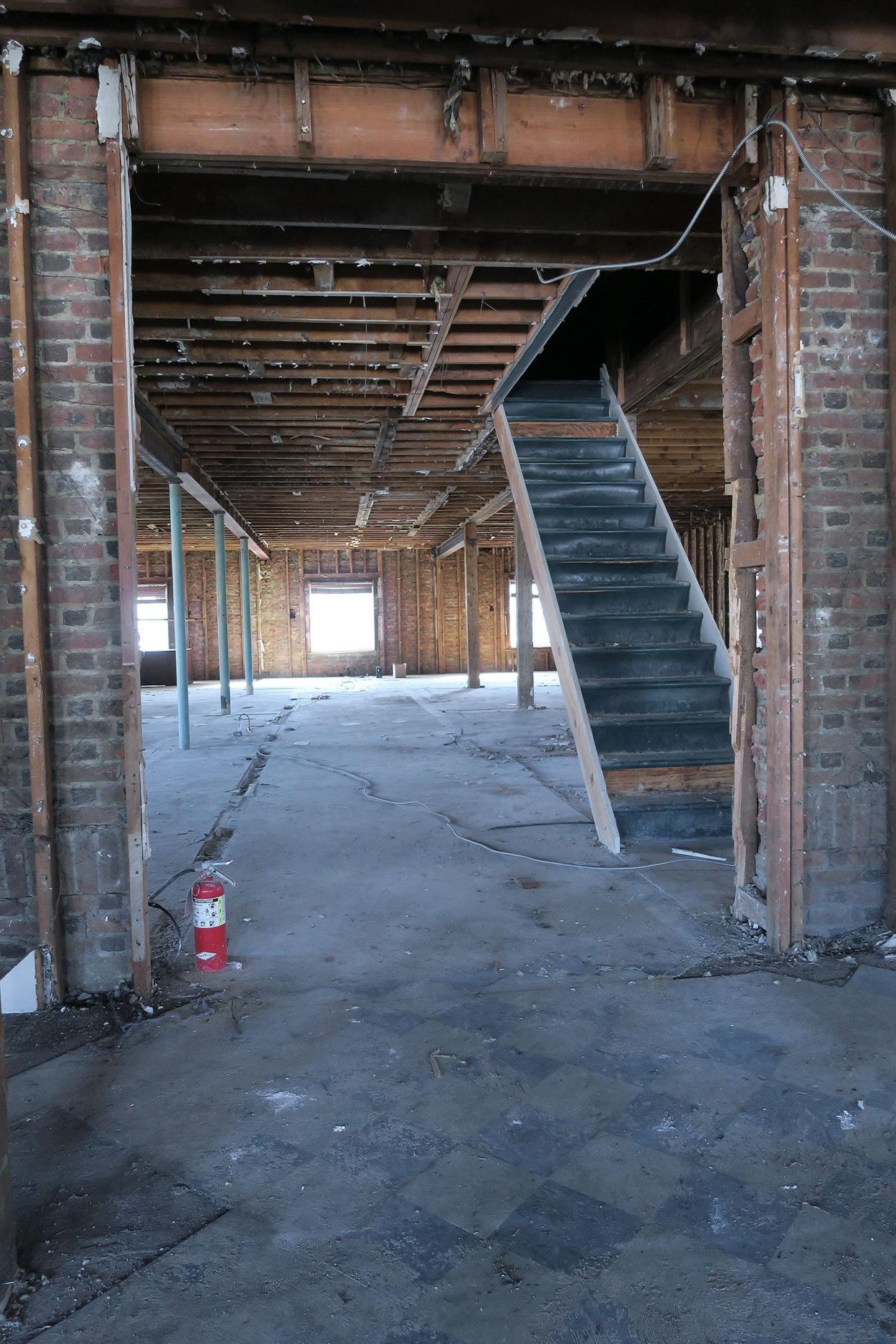 Spring Lake has gutted the second floor of the former Wells Fargo Bank on Third Avenue with plans to turn that level into affordable apartments and a possible restaurant/bar on the first.