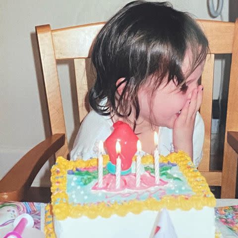 <p>Ella Beatty Instagram</p> Ella Beatty when she was a child on her birthday.