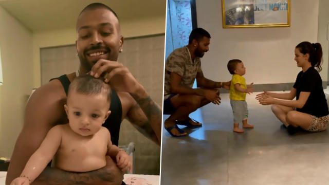 Hardik Pandya, Nataša Stanković's Son Agastya Turns 1; Parents Post Cute  Moments With Their Baby Boy (Watch Videos)