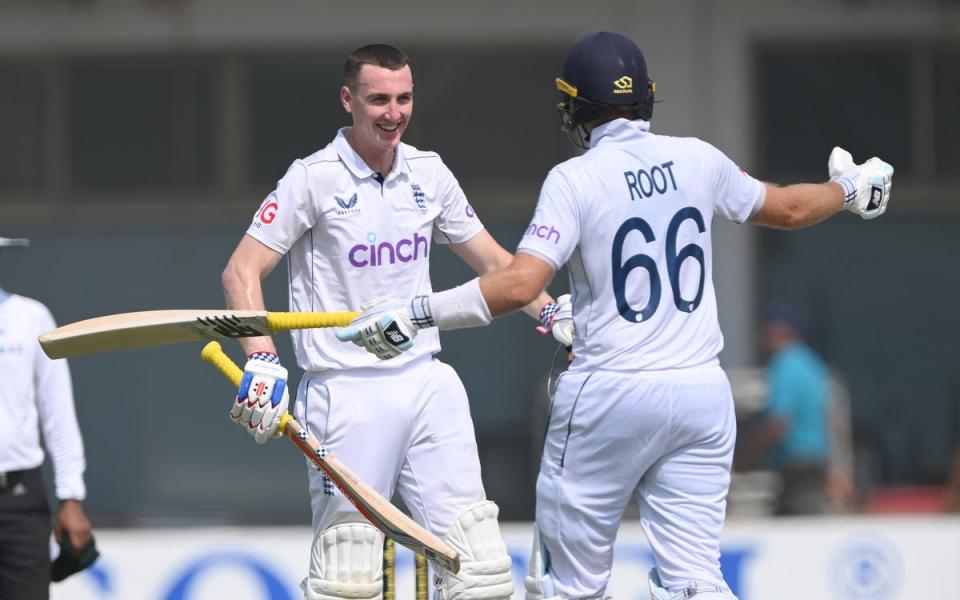 Double centurions: Harry Brook and Joe Root piled on the runs for England against Pakistan in Multan (Getty Images)