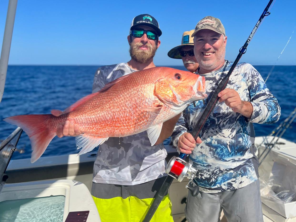 Pictured is Deron Rose of Mexico Beach and Morgan Harlan of KCSportfishing.