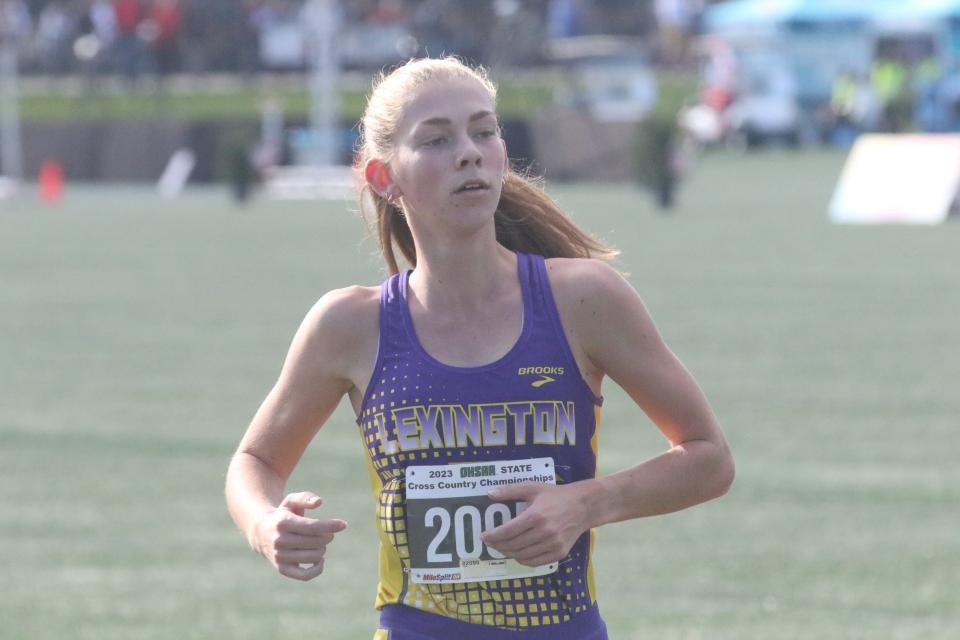 Lexingtons' Elyana Weaver finished her career as a two-time All-Ohioan during the 2023 OHSAA State Cross Country Meet.
