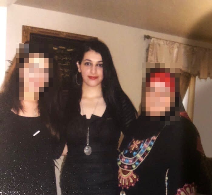 Noor Salman is pictured with relatives. Many said that although they supported her, they were scared to come to the trial. (Photo: Family handout)