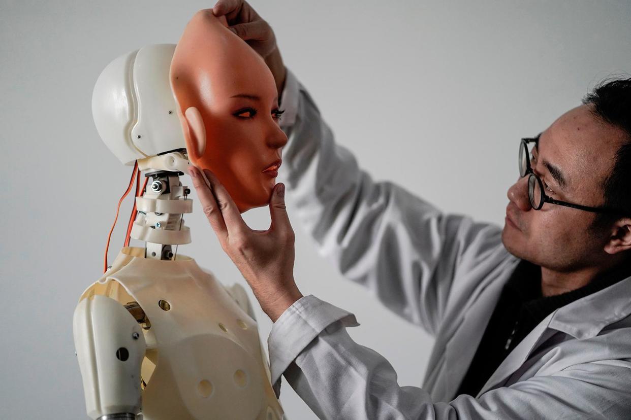 Sex robots make up part of the $30 billion sex tech industry: FRED DUFOUR/AFP/Getty Images