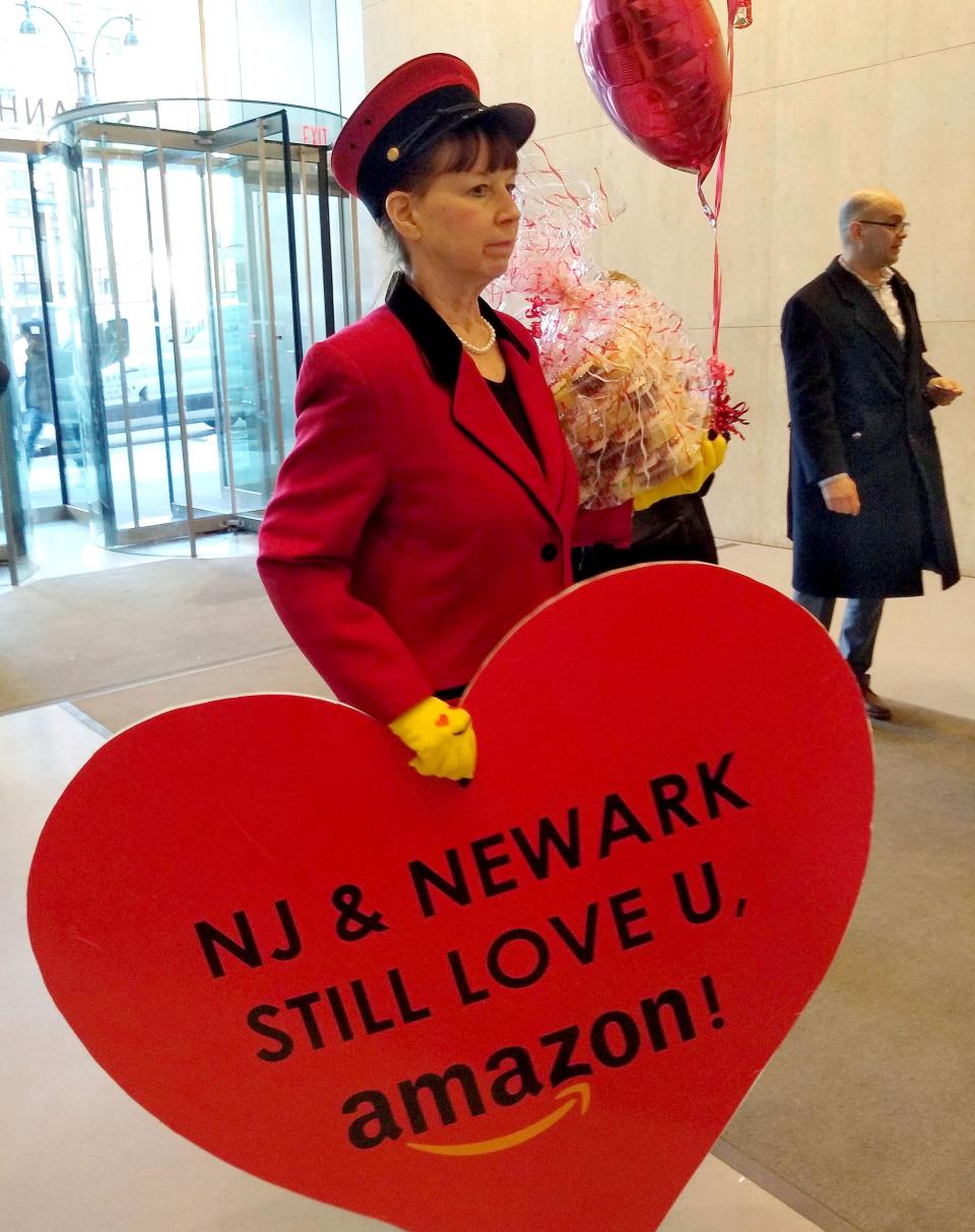 At an Amazon office in New York on Feb. 14, 2019.