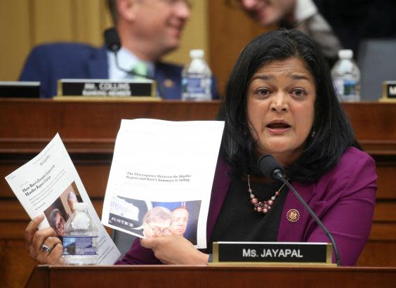 A member of the house judiciary committee, Jayapal supports impeaching the president (Reuters)
