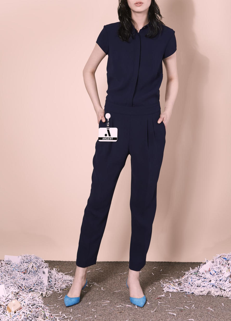 <p>"The jumpsuit I'm obsessed with because it's basically engineered so you don't have to take the whole thing off to use the bathroom," Turner says. "Plus, at work, you don't even have time; you have maybe one minute max between meetings, so jumpsuits aren't an option--until now," Christeson says.</p> <p>$298 | <a rel="nofollow noopener" href="https://argentwork.com/products/tuck-jumpsuit-1?variant=28577750851" target="_blank" data-ylk="slk:argentwork.com;elm:context_link;itc:0;sec:content-canvas" class="link ">argentwork.com</a></p>