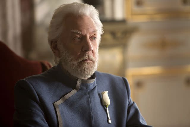 Color Force/Lionsgate/Kobal/Shutterstock Donald Sutherland as Coriolanus Snow in The Hunger Games